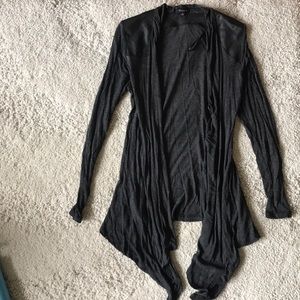 Dark gray sweater perfect for a fall afternoon